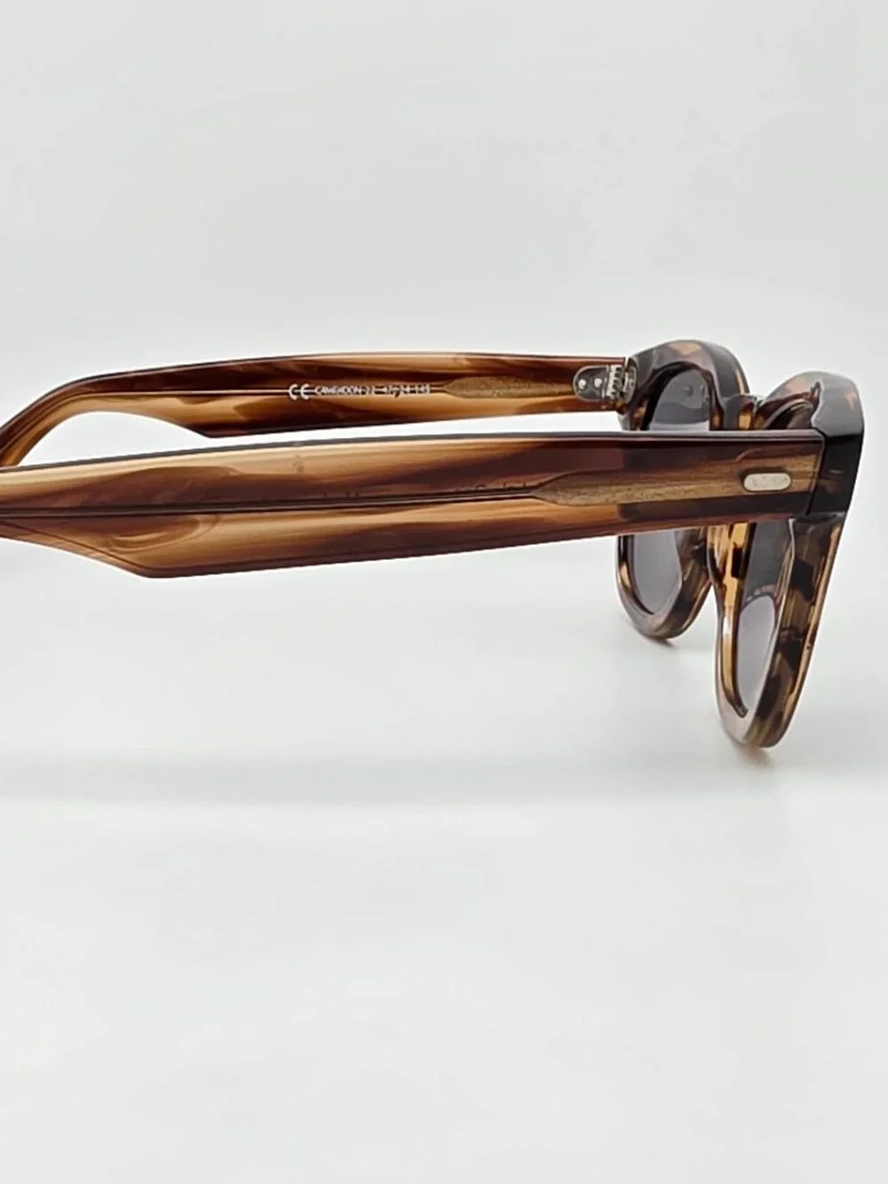 Article One Cameroon 22 Brown Stripe Sunglasses FRAME ONLY Italy 47-24-145
